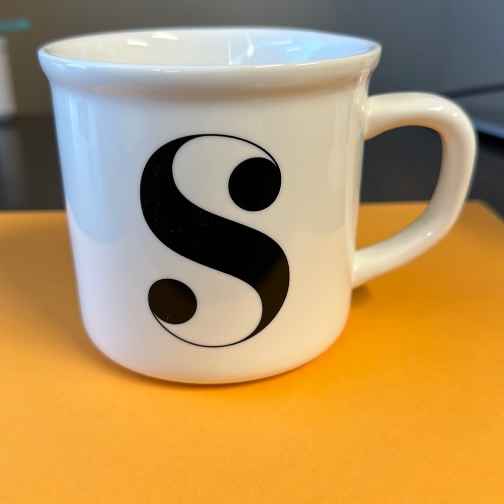 Pottery Barn Alphabet Letter "S" Monogram Initial Mug